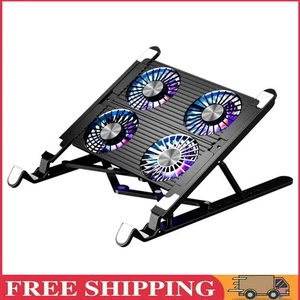 Laptop Cooling Pad RGB Laptop Holder for 11-17.3 Inch Notebook(Black ABS 4 Fans) - Bild 1 von 12