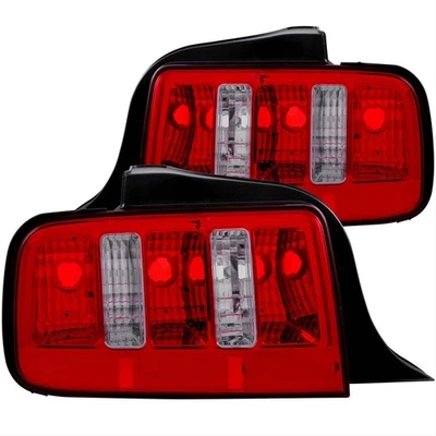 Anzo Euro-Style Taillights Red/Clear Lens Red Housing 2005-2009 Ford Mustang - Изображение 1 из 3