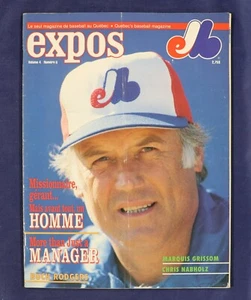 Expos Quebec Magazine Vol 4 #6 Marquis Grissom Buck Rodgers August 1990 - Picture 1 of 2