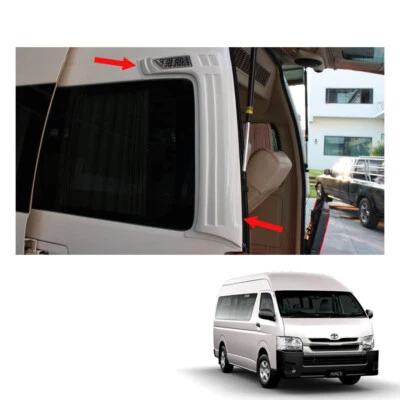 Poste de pilar de puerta trasera borde blanco + LED para Toyota Hiace Commuter Van 2005-2017 Foto 1 de 3