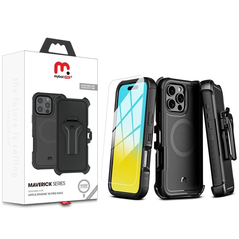 MYBAT PRO Maverick Series iPhone 14 Pro Case with Belt Clip Green