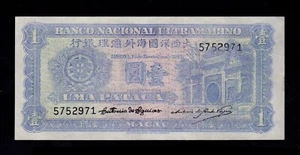 F.C. MACAO MACAU , 1 PATACA 1945 , S/C COLOR DESVAIDO , P.28 . - Picture 1 of 2
