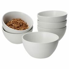 6er Set White Biata Bowls Müsli-Schalen 400ml Salat Dessert Schüssel Steingut