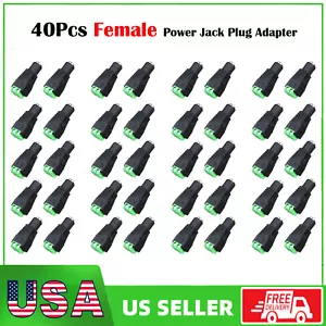 40Pcs DC 12V 5A Power Jack Female Plug Adapter Barrel Connector 5.5 x 2.1mm - Picture 1 of 8