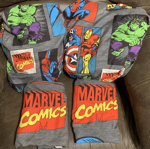 Marvel Avengers Comics 4 Piece Full Sheet Set Flat & Fitted & 2 Pillowcases - Picture 1 of 5