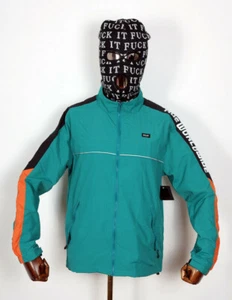 Huf Worldwide Skate Windbreaker Jacket Lewis Track Teal In M - Picture 1 of 1