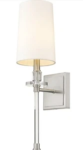 Z-Lite 811-1S Camila 26" Tall Wall Sconce - Nickel - Picture 1 of 4