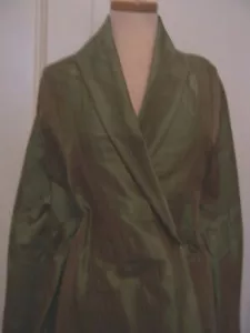 100′′ VERSCHIEDENE GRÜNTÖNE SEIDENTAFT KLEINE STREIFEN STOFF KLEID/HAUS #BP46 - Bild 1 von 7