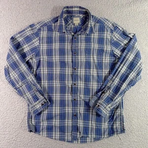 GH Bass & Co. Herren Large blau, weiß & gelb kariertes Langarmhemd - Bild 1 von 10