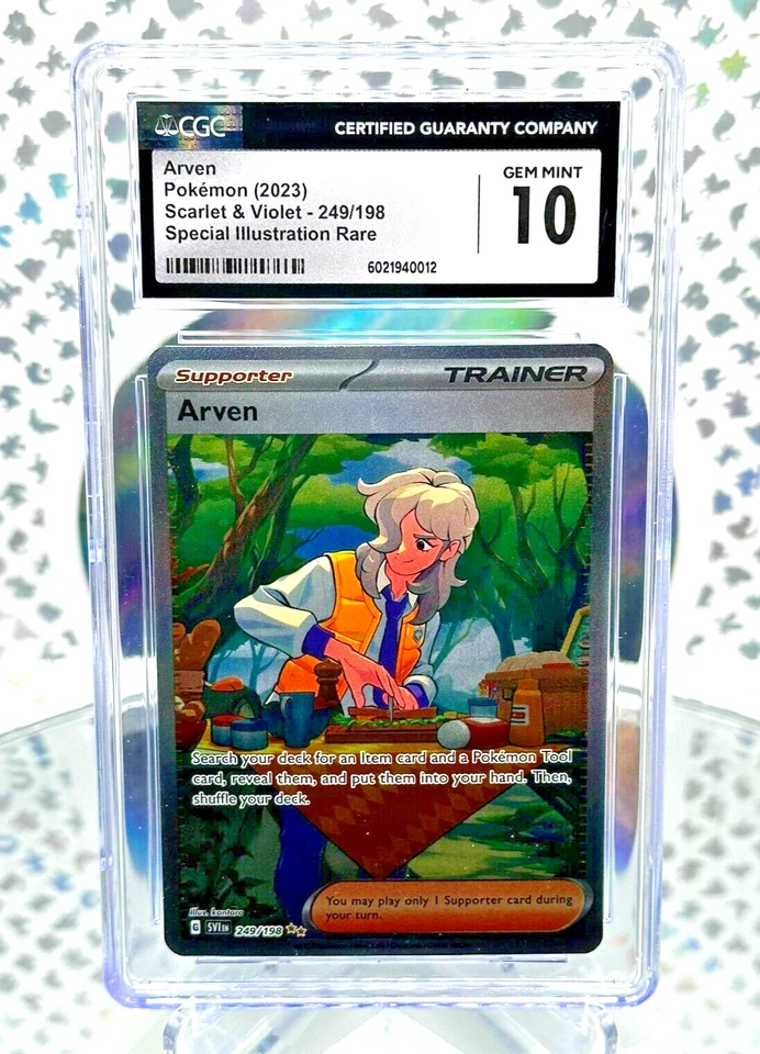CGC 10 Arven 249 Scarlet & Violet Base Set Secret Illustration Rare Pokemon Card - Image 1 of 1