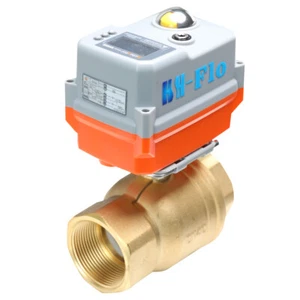 Auto Return 24VAC/DC 0-10V 1-1/4"-2" Proportional Integral Electric Ball Valve - Picture 1 of 8