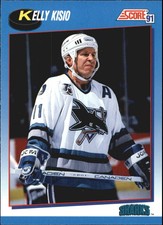 1991-92 Score Canadian Bilingual Sharks Hockey Card #553 Kelly Kisio