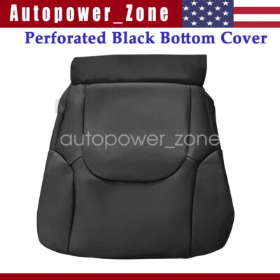 For 2005-2021 Nissan Frontier Left Front Driver Bottom Leather Seat Cover Black Foto 1 de 4
