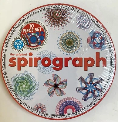 Spirograph 10 Piece Pocket Travel Set w/ Tin 1 Ring 6 Wheels 3 Markers & Paper - Image 1 of 3