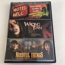 Triple Feature (3 DVD Set, 2008) Motel Hell/Wrong Turn/Needful Things