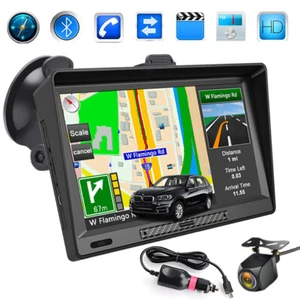 9''GPS Navi mit Kamera 12V Autoradio BT 8G+256M FM 3D Offline Map MIC universal - Bild 1 von 10