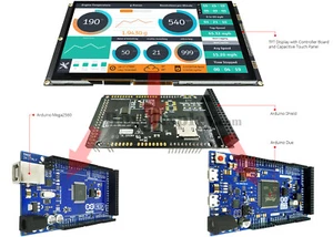 9 inch TFT LCD Capacitive Touch SSD1963 Shield for Arduino Due,MEGA 2560 Library - Picture 1 of 3