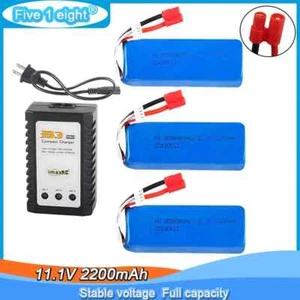 3PZ Spina Banana Batteria Lipo 11.1v 2200mah 30C per Bayang RC Toys X8 X16 X21 X22 - Foto 1 di 6