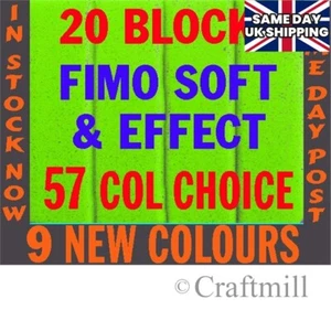 FIMO SOFT & EFFECTS Polymer Clay 20 pc 1120g PICK COLRS - Picture 1 of 4