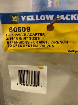 CHAQUETA AMARILLA 60609 Adaptador Llave Hexagonal, 8 1/2 in L, 3 in W 38D881 Foto 1 de 2