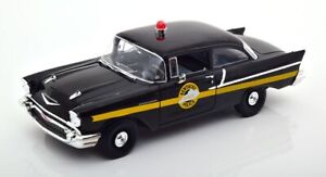 Chevrolet 150 Sedan Kentucky State Police 1957 Black 1:18 Highway 61 Model Car