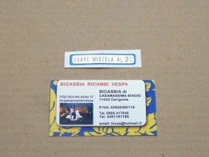 0641 - ADESIVO AZZURRO MISCELA 2% VESPA 50 SPECIAL R L N* - Foto 1 di 1