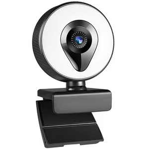 LED Fill Light 30FPS Webcam Beauty Auto Focus 1080P withMics Autofocus L7Z53309 - Photo 1/9