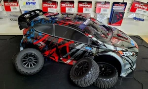 Traxxas 1/10 Ford Fiesta ST Rally Body, Painted, Red/Silver  w/ Wheels & Tires  - Picture 1 of 11
