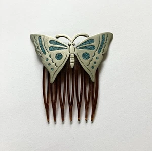 Vintage Mexico Alpaca Silver Butterfly Design Hair Comb / Slide - Picture 1 of 4