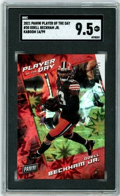 2021 Panini Player of the Day Odell Beckham Jr. #30 /99 Kaboom SGC 9.5 MT+ - Image 1 of 2