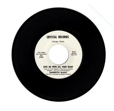 1967 45 record Harriette Blake crystal records # 2004 Chicago pop music EX - Image 1 of 2