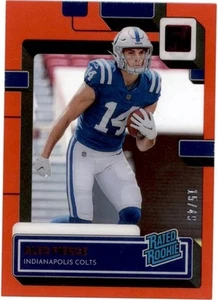 2022 Panini Clearly Donruss Red #71 Alec Pierce 15/49 Rated Rookie RC Colts - Picture 1 of 2