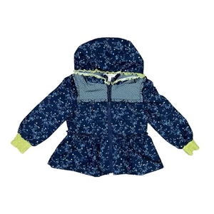 Matilda Jane Youth 4 Enchanted Garden Wildflower Bouquet Hood Zip Up Rain Jacket - Picture 1 of 8