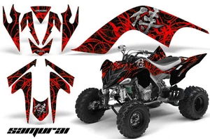 YAMAHA RAPTOR 700 06-12 GRAPHICS KIT CREATORX DECALS SAMURAI RED BLACK - Picture 1 of 1