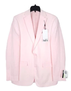 Bar III Men's Slim-Fit 100% Linen Suit Jacket Pink 40L NWT - Picture 1 of 7