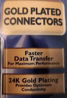 Gold Plated Printer Cable IEEE 1284 DB25 Male/ Centronics 36 Male 10' NIP - Image 1 of 4