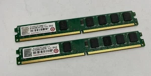 4GB Kit (2 x 2GB) Transcend DIMM CL5 PC2-5300U 667MHz DDR2 Computer Memory RAM - Picture 1 of 3
