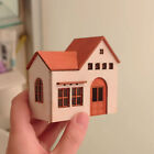 DIY 1:144 Scale Dollhouse Miniatures Unpainted Unfinished House Kit Mini Villa