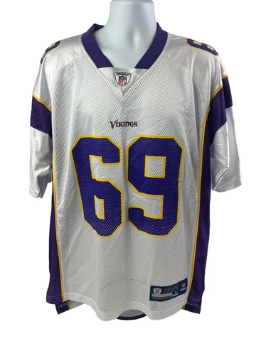 Jared Allen Minnesota Vikings Jersey #69 White Large Reebok On Field NWT Cover