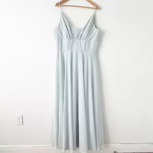 Jenny Yoo Collection Light Blue Floor Length Bridesmaid Maxi Dress size 16 - Picture 1 of 6