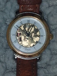 Vintage Timex Watch Skeleton Style Quartz Women’s WristWatch Untested - Picture 1 of 4