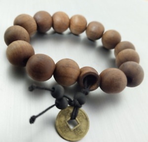 Men's Wood Beaded Bracelet Brown Fashion Sandalwood Round Beads Gift Dad Jewelry
