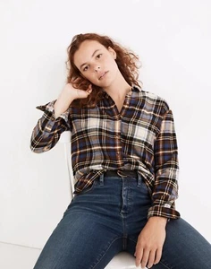 Madewell Flanell Oversized Ex-Boyfriend Hemd in voller kariert Damen S - Bild 1 von 9