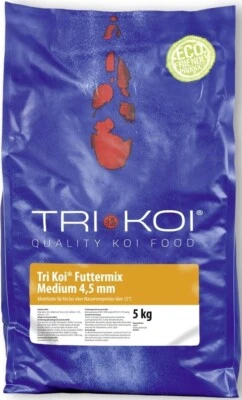Tri Koi® Futter Mix Medium (4,5 mm) über 15°C, 5 - 50 kg, Koifutter Koi Teich