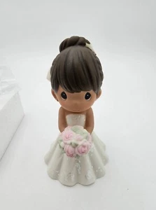 Precious Moments Figurine - 172065 - Bride - Medium Skin - Brown Hair -Porcelain - Picture 1 of 3