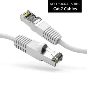 Cable de arranque de red Ethernet CAT7 blindado (SSTP) 600 MHz de 40 pies blanco - Imagen 1 de 1
