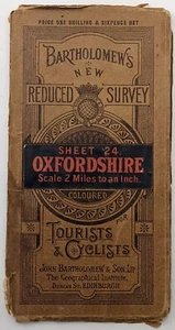 Vintage Bartholomews Reduced Survey Tourists & Cyclists Map Sheet 24 Oxfordshire - Picture 1 of 4