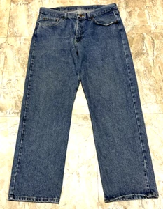 Pantalones de mezclilla Wrangler para hombre azules 34x30 pierna recta calce regular - Imagen 1 de 4