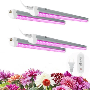 T8 LED Grow Lights 4FT 40W Plant Light Full Spectrum For Flowers Seed Starting - Picture 1 of 10