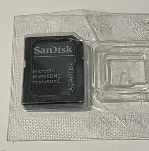 SanDisk microSD Adapter SDHC SDXC, Black Adapter Only, Unused - Picture 1 of 2